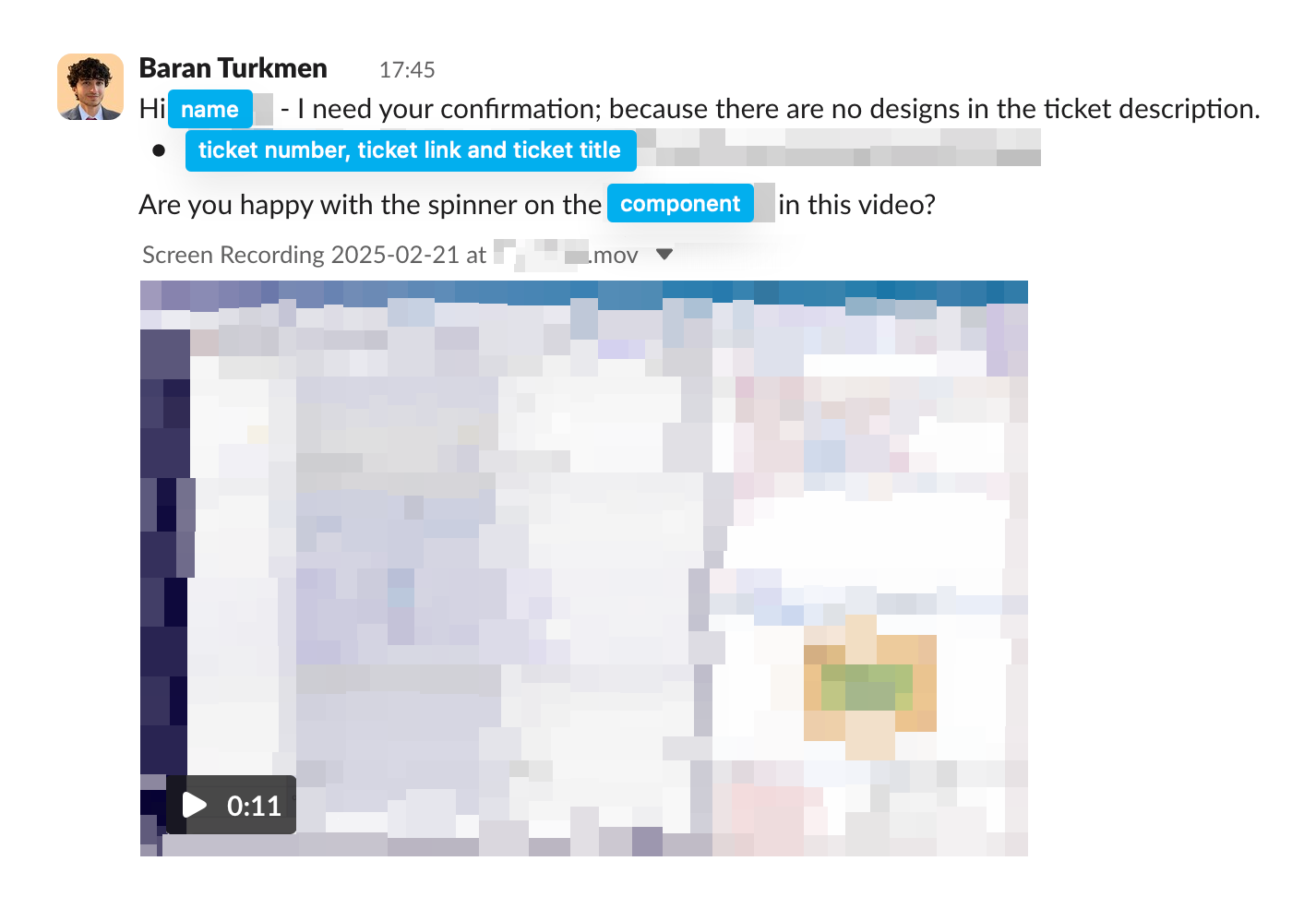 Example message #1
